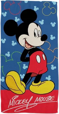 Produktbild von Disney Mickey Badehandtuch, Strandtuch 70x140cm (Schnelltrocknend)