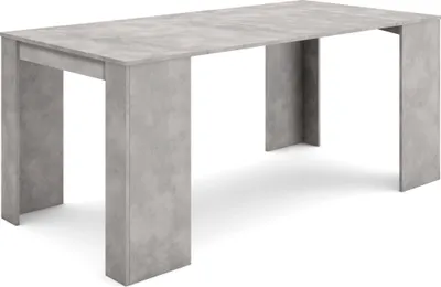 Produktbild von Ausziehbarertisch, 180x90x77cm, Für 8 Gäste, Esszimmertische, Zementgrau