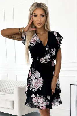 Produktbild von Numoco Geblümtes Kleid für Frauen Patrizia schwarz Universal