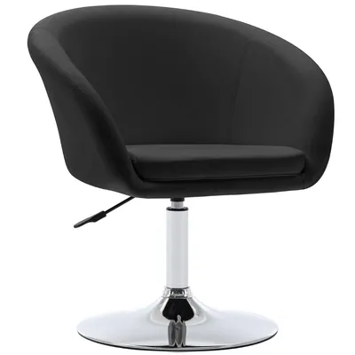 Image de Duhome Fauteuil club Fauteuil cocktail en similicuir Fauteuil lounge réglable en hauteur Tabouret pivotant avec accoudoirs et dossier, noir