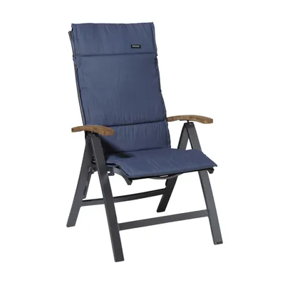 Produktbild von Madison Tuinstoelkussen 123 x 50 cm mit Fiber de Luxe Füllung in Saffierblau für Garten und Balkon