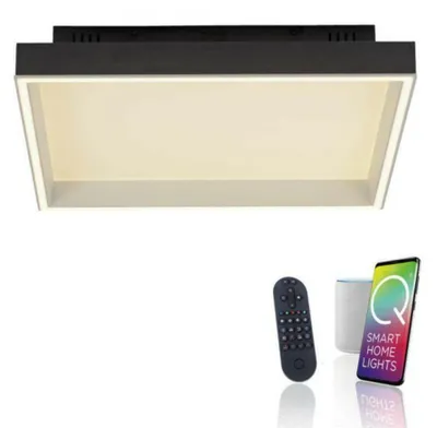 Produktbild von PAUL NEUHAUS Q-MAGONG LED-Deckenleuchte, schwarz, Smarthome-fähig, dimmbar per ZigBee-App, 2700–5000 K, Artikelnummer 6316-18