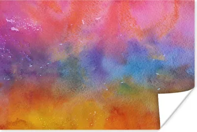 Produktbild von MuchoWow® Poster Aquarell - Rosa - Farbton - Lila 180x120 cm - Fotoplakat