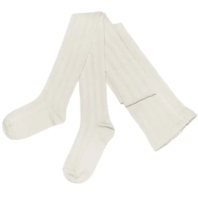 Produktbild von Damen Strickstrumpfhosen aus Baumwolle Trachten: Zopfmuster Latte Größe 42-44
