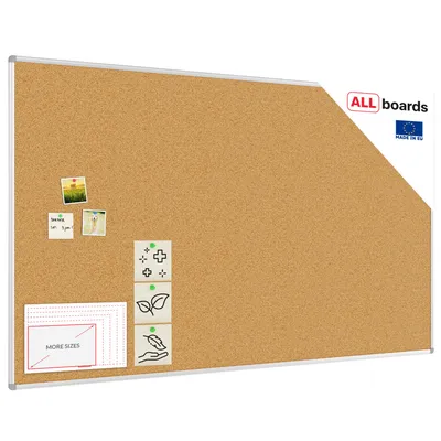 Produktbild von ALLboards Pinnwand mit Aluminiumrahmen 200x120cm, Korktafel Korkwand Pinnwand Kork