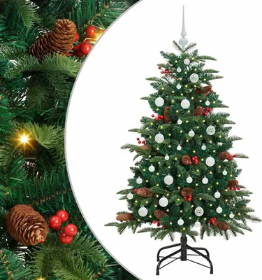 Produktbild von vidaXL Künstlicher Weihnachtsbaum mit 150 LEDs mit Ständer Grün 150 cm