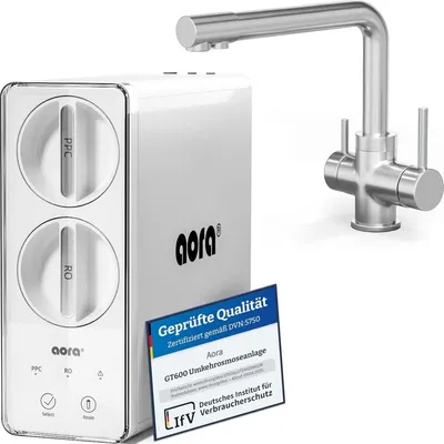 Produktbild von AORA GT600 Osmoseanlage Untertisch Direct Flow – 8 Stufen, GIULIA L Edelstahl