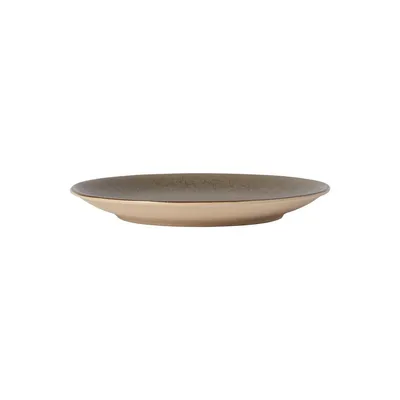 Imagen del producto de Plato de postre de la colección Arenito de Casafina, color verde oliva, de cerámica, diámetro 22 cm