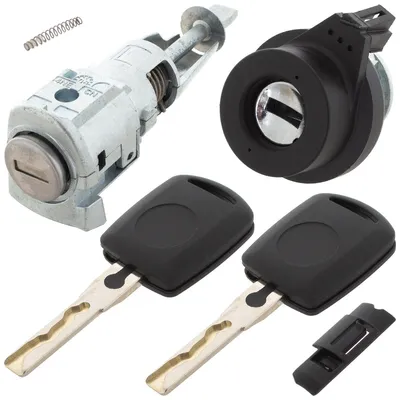 Produktbild von Türschloss 1x Zündschloss 2x Schlüssel Gehäuse für Skoda Fabia 6Y Octavia 1U