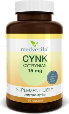 Image de Medverita citrate de zinc 15 mg 180 K