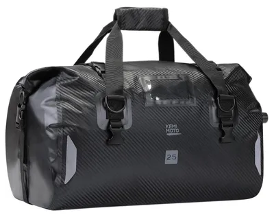 Productafbeelding van Motorfiets achtertas 25 liter, IPX6 waterdicht, bagagetas met snelsluiting, zwart