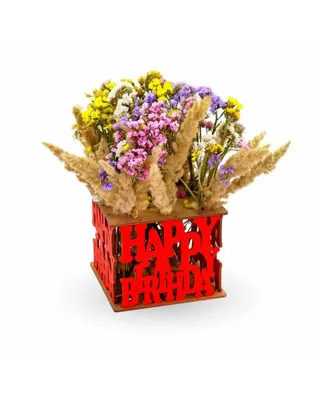 Productafbeelding van 3D-puzzel, decoratieve vaas "HAPPY BIRTHDAY, EWA", hout, 6 stukken
