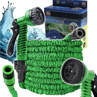 Produktbild von Gartenschlauch 30 M Dehnbar Flexibel Sprinkler + Pistole + Kupplung
