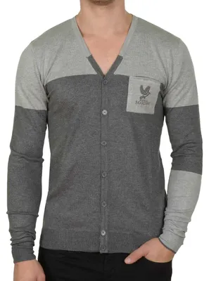 Produktbild von Patria Mardini - Strickjacke für Herren NA103 (S) (Dunkelgrau/Grau)