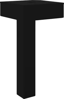 Produktbild von vidaXL Standfüße 2 pcs Schwarz 57 x 57 x 100 mm Eisen