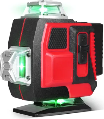 A 4D 16-line laser level tool is shown on a white background.