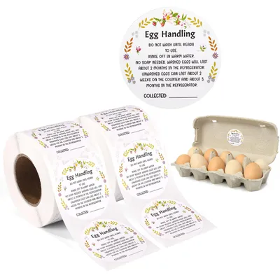 Immagine prodotto di Solidchoice - 1000 etichette adesive per uova fresche, con data di scadenza
