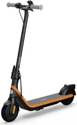 A studio shot of a Ninebot Kids eKickScooter C2.