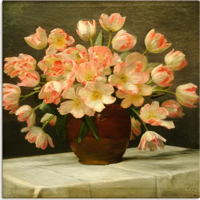 Produktbild von ARTland Leinwandbild Tulpen in einer Vase. 1915 Größe: 30x30 cm