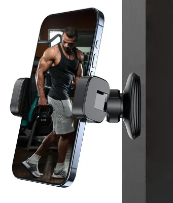 Image de Support de téléphone 360° réglable - Support magnétique - Durable - Résistant aux rayures - Compact - Adapté aux smartphones de 4 à 6 pouces - Support pour smartphone