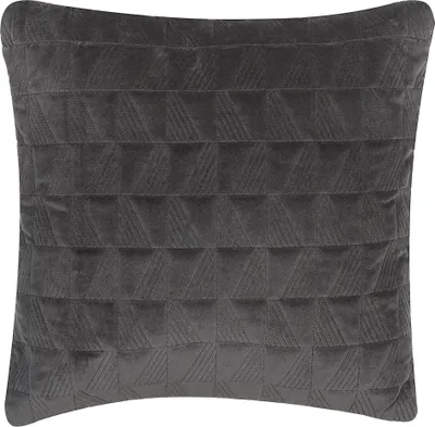 Obrázek produktu pro BELIANI polštář šedý bavlněný dekorativní čtverce geometrický vzor 45 x 45 cm s výplní doplňky obývací pokoj ložnice