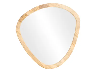 Produktbild von Spiegel Barani oval 50cm kleiner Wandspiegel Holzrahmen Landhausstil
