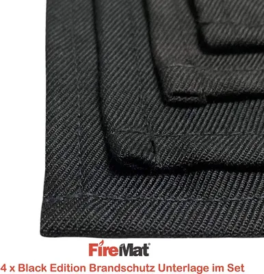 Produktbild von FireMat Black Edition (3er Set:XS) 1x 33x33cm 2x 19x19cm