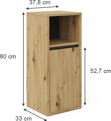 Zdjęcie produktu dla Szafka Midi Vicco Viola Dąb rzemieślniczy 38 x 80 cm, Model 39540
