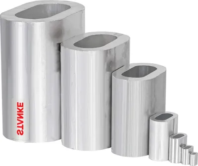 Productafbeelding van Aluminium Klembus - Klemhuls Staalkabel - Lussen Maken - Hoge Kwaliteit Aluminium - Maat 6 mm - Aluminium