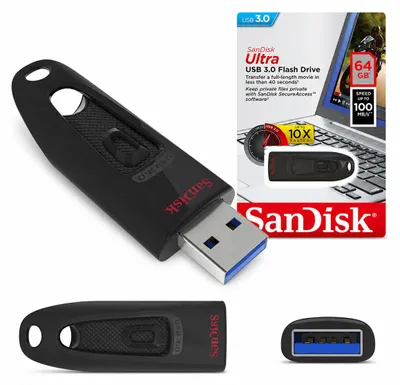 Zdjęcie produktu dla SanDisk pendrive 64GB USB 3.0 Cruzer Ultra