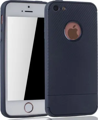 Image de Coque de protection pour iPhone 5 / 5s / SE, aspect carbone, couleur rouge