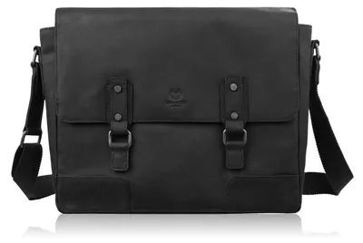 Produktbild von Herren Leder Umhängetasche für Laptop schwarz vintage Paolo Peruzzi SL-09-BL