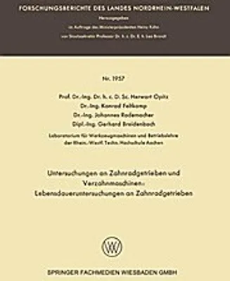 Image de Untersuchungen an Zahnradgetrieben und Verzahnmaschinen: Lebensdaueruntersuchungen an Zahnradgetrieben