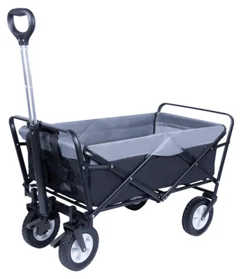 Produktbild von Bollerwagen CITY, schmale Reifen, Feststellbremse, schwarz-grau
