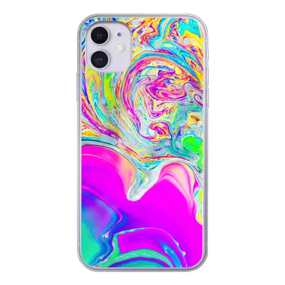 Produktbild von MuchoWow® Handyhülle Schutzhülle Hülle für iPhone 11 Kunst - Farben - Psychedelisch Silikon Softcase Handy Hülle - Handytasche