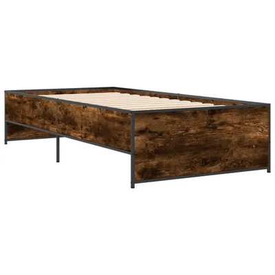 Produktbild von Bettgestell Räuchereiche 90x200 cm Holzwerkstoff und Metall