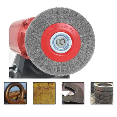 Obrázek produktu pro 3 balení 115mm úhlové brusky se zahnutým drátěným kartáčem na čištění kovových povrchů a odstraňování rzi