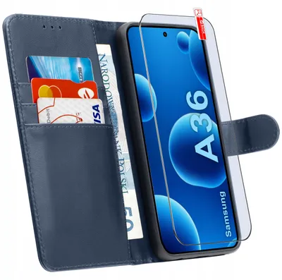 Produktbild von Klapphülle für Samsung A36 | A37 5G mit Magnetverschluss + Glas