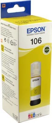 Produktbild von Epson 106 EcoTank Yellow ink bottle, Original, Gelb, Epson, - EcoTank ET-7750 - EcoTank ET-7700, 70 ml, Tintenstrahldrucker