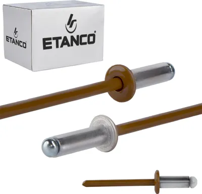 Produktbild von Aluminium offene Nieten 4,8x12mm RAL 8003