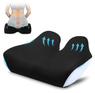 Zdjęcie produktu dla Ergonomiczna poduszka siedziska z pianki memory do krzesła biurowego - wygodna i zapewniająca wsparcie