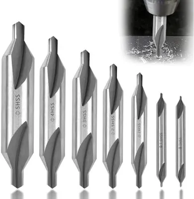 Produktbild von Zentrierbohrer Set für Metall und Holz – 7-teiliges Zubehör für Drehmaschinen