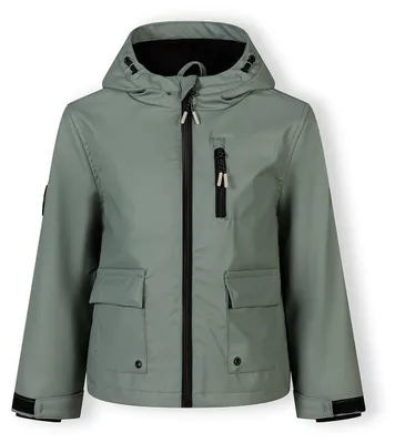 Produktbild von Minoti Regenjacke Jungen mit Kapuze, wasserdicht, wattiert, gefüttert – Kinder-Matschjacke Grün Gr. 110