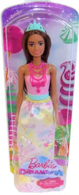 Image de Mattel Barbie Poupée princesse Dreamtopia, avec couronne turquoise