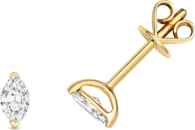 Produktbild von Funkelndes Feuer 18 Karat (750) Gold Damen - Diamant Paar Ohrstecker Marquise-Schliff 0.30 Karat; TRS3468518KY