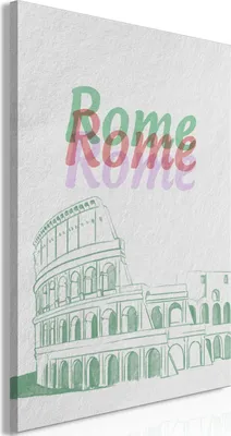 Produktbild von Vlies Leinwandbild - Rome in Watercolours (1 Part) Vertical 20x30 cm Städte d-A-0096-b-a