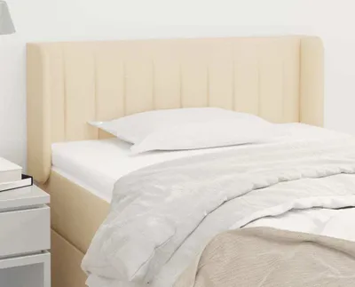 Produktbild von Design Möbel Kopfteil mit Ohren Creme 83x16x78/88 cm Stoff - 2024 Neu