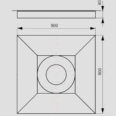 Produktbild von SANIT 03.247.00..0000 Duschbord 900x900x40