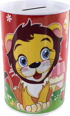 Produktbild von Metall-Spardose für Kinder ohne Öffnung im Tier Design ca. 12,5 cm