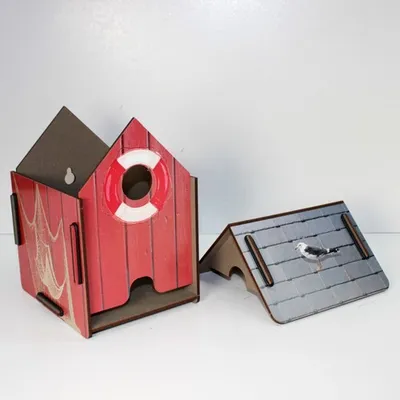 Produktbild von Werkhaus ToPa Haus "Bootshaus" rot Toilettenpapierhalter Badezimmer WC Accessoires